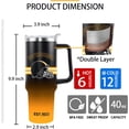 thumbnail image 3 of Pittsburgh Tumbler Cup - Pittsburgh Gifts for Men - 40 OZ Insulated Stainless Steel Coffee Travel Mug with Lid and Straw, 3 of 6
