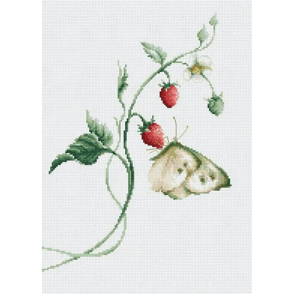 Counted Cross-Stitch Kit Aroma of Summer B2268L Needlework Easy Small Green Red Nature By Luca-S