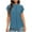 Blue T-Shirts for Women, variant on Stylish Women's Short Cape Sleeve Mock Neck Dressy Blouse Shirts Business Elegant Trendy Plain Solid Soft Cmofy Work Tops Blue 8