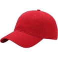 thumbnail image 1 of Plain Washed Baseball Cap - Retro Adjustable Cotton Hat, Vintage Structured Golf Dad Cap for Men Women, 1 of 6