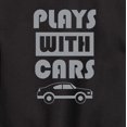 thumbnail image 3 of Instant Message - Plays With Cars - Toddler & Youth Crewneck Fleece Sweatshirt, 3 of 6