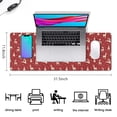 thumbnail image 5 of Long Mouse Pads for Desk,Red Christmas Reindeer Pattern Desk Mats on Top Of Desks, Desk Mouse Pad Extra Large with 3mm Non-Slip Base and Stitched Edge for Gaming,Office,Work,Home 31.5x11.8in, 5 of 5