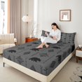 thumbnail image 4 of Feelyou Farmhouse Bear Adult Twin Sheet Sets, Western Boho Damask Bedding, 3-Piece, 4 of 7