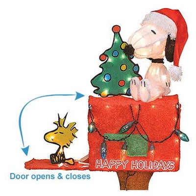 Christmas Animated Lighted Snoopy Woodstock 3d 32 Product Works Walmart Com