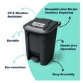 thumbnail image 6 of Pet Waste Station, Outdoor Dog Poop Trash Can with Step-On Lid, Square Plastic Dog Waste Station, Black, 41 lb. Capacity, 6 of 7