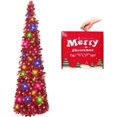 thumbnail image 1 of Fall Tree Home Decor Pop Up Tree with Lights & Timer & Modes Collapsible Tinsel Pencil Tree for Autumn Harvest Porch Thanksgiving Party Decorations Maple Leaves, 1 of 7