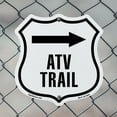 thumbnail image 5 of ATV Trail Right (2 Pack) 12 inch X 12 inch Shield-Shaped Rust-Free Aluminum Metal Signs Weather Resistant Made in the USA, 5 of 6