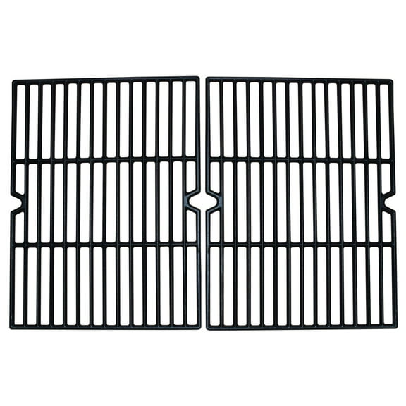 2pc Matte Cast Iron Cooking Grid for Charbroil, Hamilton Beach Gas Grills 24.75"