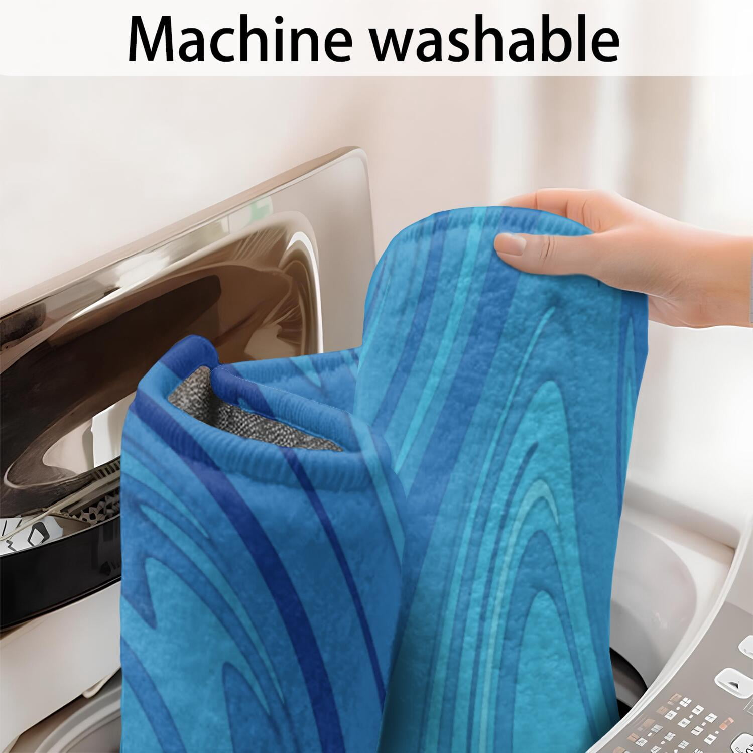 24x60 Inch Ultra Soft Faux Bath Mat Non Slip Absorbent Microfiber Bathroom Rug, Liquid & Marble Print