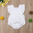 thumbnail image 2 of SUNSIOM Baby Girl Sleeveless Jumpsuit Ruffle Solid Romper Summer Clothes Outfit, 2 of 5
