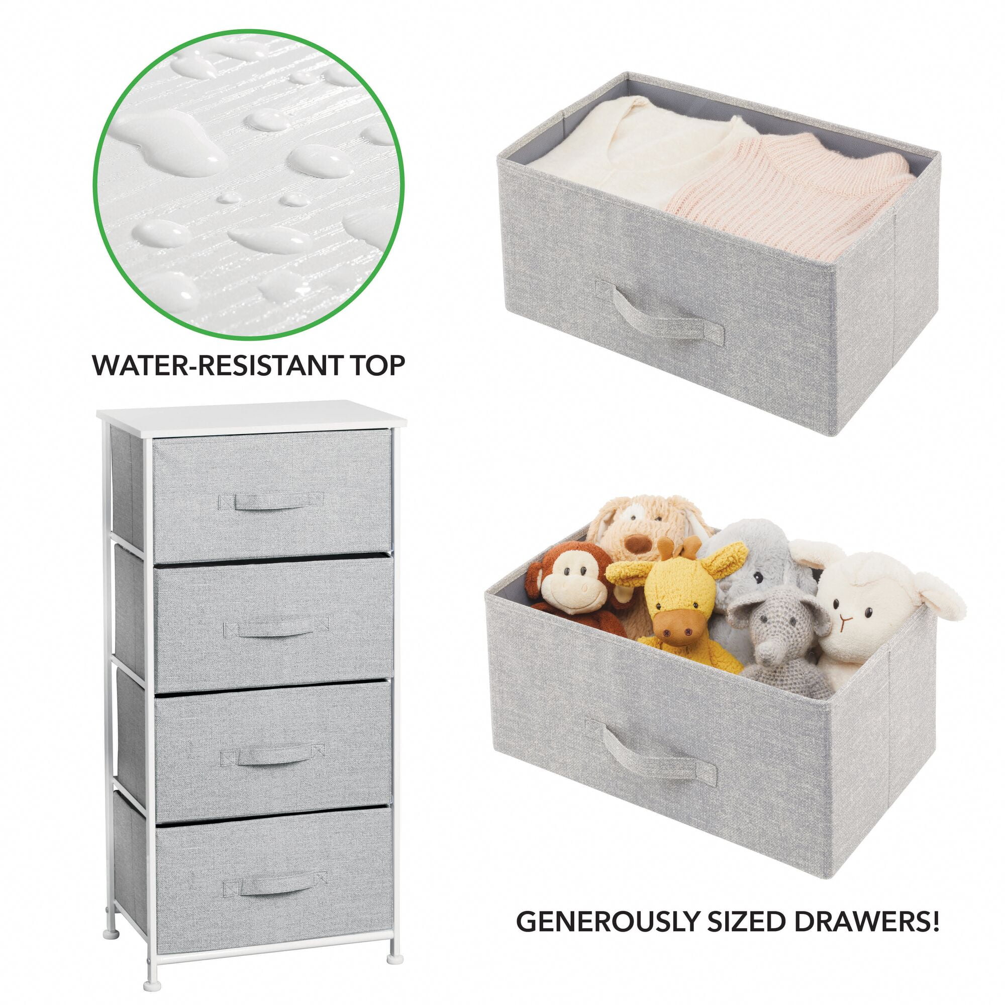 Mdesign vertical dresser storage 2024 tower with 4 drawers