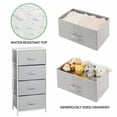 thumbnail image 4 of mDesign Tall Dresser Storage Tower Stand with 4 Removable Fabric Drawers - Gray, 4 of 8