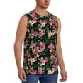 thumbnail image 2 of Kdxio Débardeur Homme Fleurs Roses Musculation Gym Chemises Sans Manches Décontractées-Moyen, 2 of 7