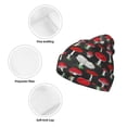 thumbnail image 3 of Hirioo Red Mushrooms for Men's Knit Cuffed Beanie for Outdoor Activities Unisex, 3 of 6