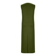 thumbnail image 6 of Coorders No Boundaries Women’s and Women’s Plus Boho Dress, Sleeveless for Summer , Army Green,Size,XXL, 6 of 8