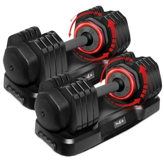 Yes4All Adjustable Dumbbell Set 15-55lbs Steel Grip Gym Workout