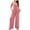 Hot Pink, variant on Riforla Women's 2024 Summer Cap Sleeve Jumpsuits Deep V Neck Button Wide Leg Pants Rompers Summer Jumpsuits Green XL