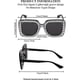 thumbnail image 3 of Oversized Square Glitter Sunglasses Retro Thick Frames Sunglasses (Clear Pink, Black, Brown Red, 3 Pieces), 3 of 5