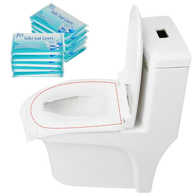 Funda de asiento de inodoro desechable, 5 bolsas de papel higiénico soluble en agua, funda de asiento de inodoro, alfombrilla muy versátil