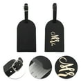thumbnail image 3 of Unique Bargains 1 Pc Durable Suitcase Luggage Tag for Travelling Black PU, 3 of 5