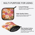 thumbnail image 3 of Yayeee Oven Mitts and Pot Holder Set of 2 Heat Resistant Kitchen Gloves Baking Hot Pad, Abstract Floral, 3 of 5