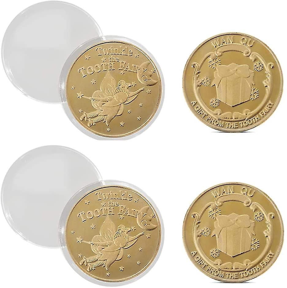 Artisan Owl Tooth Fairy Coins - Golden Plated Commemorative Coins For Lost Teeth, 40x3mm, Set Of Many
