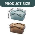 thumbnail image 3 of Portable Bath Basket 2Pcs Transparent Blue,2Pcs Shower Caddy Basket Portable Shower Tote Plastic Dorm College Shower Organizer Bucket with Handles Storage Shower Caddy Organizer, 3 of 9