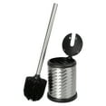 thumbnail image 3 of Bath Bliss Self Closing Lid Toilet Brush and Holder 2 Pack Replacement Brushes in Stainless Steel Swirl, 3 of 7