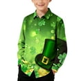 thumbnail image 2 of KyCheLot Boys St Patrick's Day Shirt Printed Button down Shirts Casual Long Sleeve Blouse 3-16 Years, 2 of 7