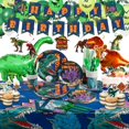 thumbnail image 1 of Kit de artículos de fiesta Vinfo Dinosaur Birthday para niños de 20 invitados, 1 of 9