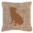 thumbnail image 2 of Carolines Treasures BB1084-BL-OR-PW1818 Pug Burlap and Orange   Canvas Fabric Decorative Pillow BB1084 18H x18W, 2 of 2