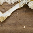 thumbnail image 3 of D-GROEE 5PCS Multilayer Necklace 3 Tier Pendant Alloy Anti-rust Star Shape Long Chain Women Accessories, 3 of 7