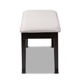thumbnail image 4 of Baxton Studio Teresa Modern and Contemporary Transitional Grey Fabric Upholstered and Dark Brown Finished Wood Dining Bench, 4 of 7