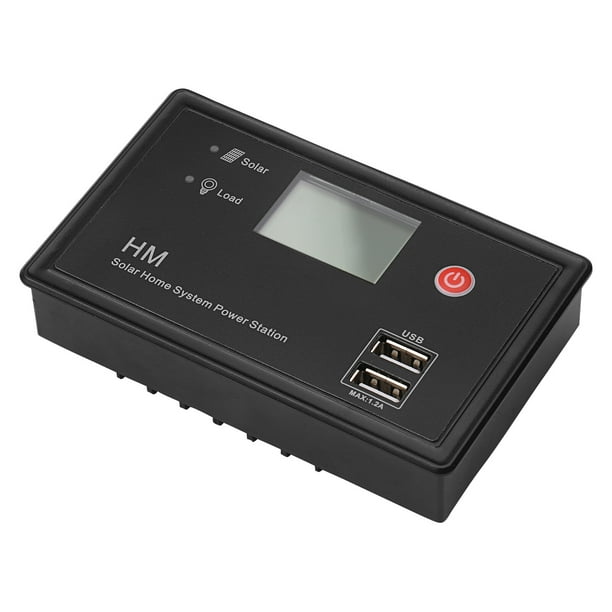 Controlador de carga solar PWM de 10 A, 12 V/24 V, identificación automática, menos