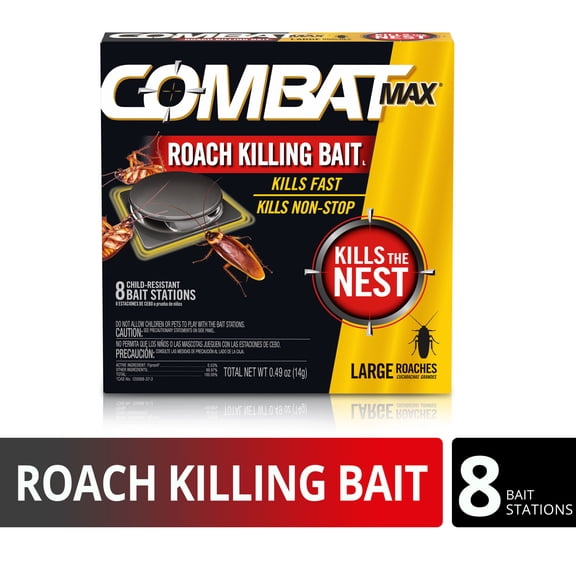 Combat Max Large Roach Killing Bait, 8 count (Pack of 1)