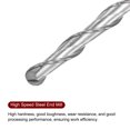 thumbnail image 5 of Uxcell 6mm Dia 42mm Cutting Length High Speed Steel 2 Flutes Ball Nose End Mill CNC Router Bit 2 Pack, 5 of 6