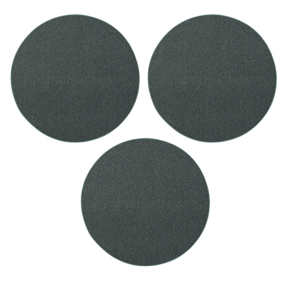 Furnish My Place Modern Indoor/Outdoor Commercial Solid Teal Rug, Modern Area Rug, Baby Nursery Mat, Pet-Friendly Carpet for Living Room, Playroom, Made in USA, 2' Round - Set of 3