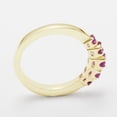 thumbnail image 3 of LBG British Made 9k Yellow Gold Natural Ruby Womens Anniversary Ring - 33 size options - Size 9, 3 of 6