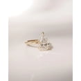thumbnail image 2 of Jewelerix Pear Cut Moissanite Engagement Ring, Yellow Gold Vermeil Ring, Classic Solitaire Band, Proposal Ring, 2 of 5