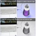thumbnail image 5 of Bug Zapper Lámpara Mata Mosquitos y Moscas Recargable para Interiores con Lazo para Colgar Lámpara Mata Insectos Portátil USB Trampa LED para el Hogar Dormitorio Camping Al Aire Libre Gris Sincero Electrónica, 5 of 5