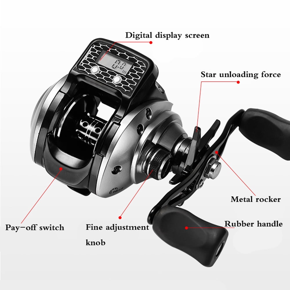 Power Fishing Reel 16+1 Ball Bearings Rechargeable Digital Display Baitcasting Reels Professional Lure Spinning Fishing Wheel