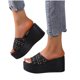 thumbnail image 5 of Amzcrzy Zapatos de mujer,Zapatos de mujer,Zapatillas de mujer, Sandalias de playa con suela gruesa y tacón alto de lentejuelas para mujer Sandalias Mujer Zapatillas De Casa, 5 of 6