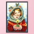 thumbnail image 1 of Cuadros Decorativos Punto de cruz bordado completo niña de Navidad 11CT conjunto de costura de arte estampado Ndcxsfigh Nuevos Originales, 1 of 9