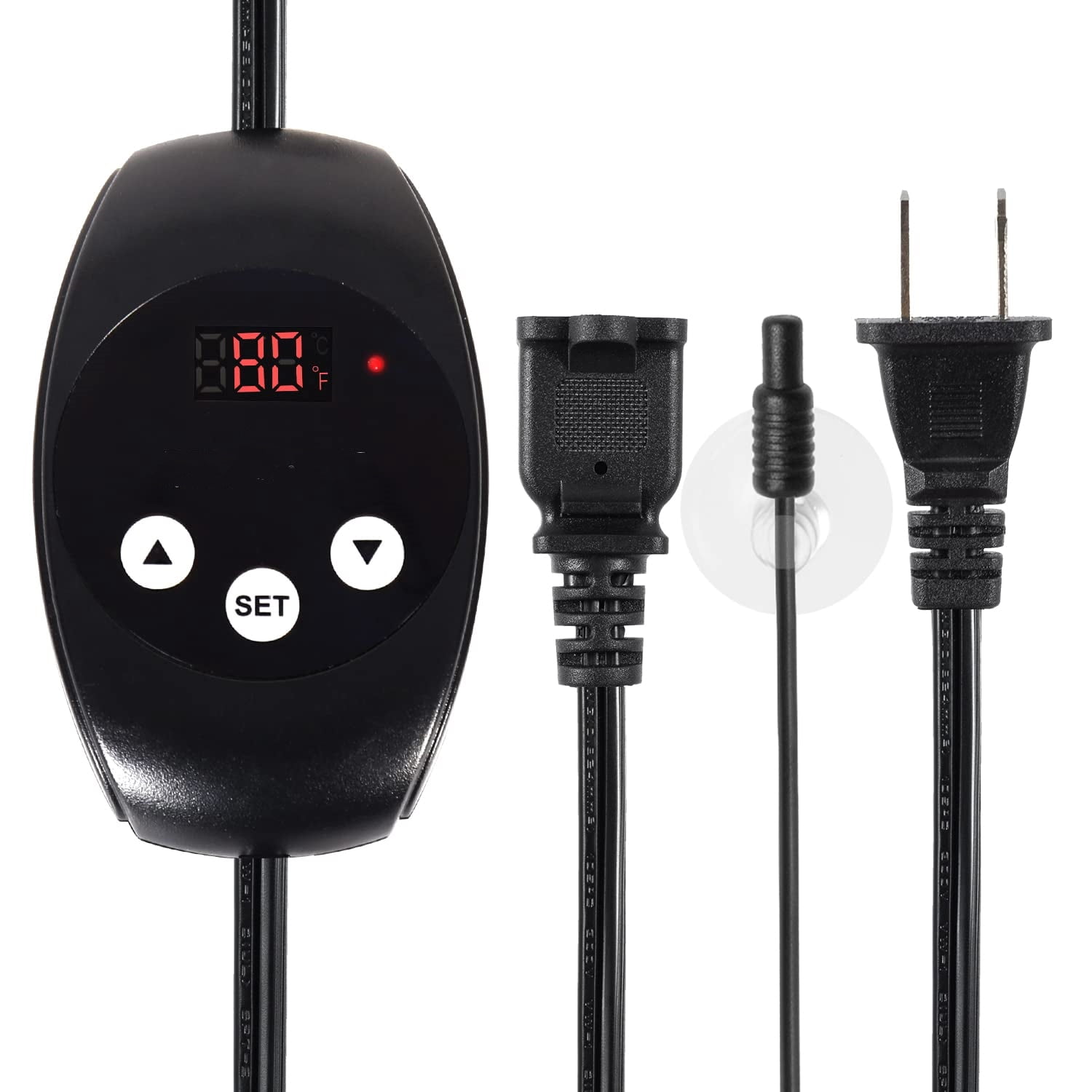 LQCrafK Reptile Dimming Thermostat, Heat Lamp Temperature Controller, with LED Digital Screen