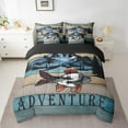 thumbnail image 2 of Big Pike Fish Bedding Comforter Sets 7pcs Hunting and Fishing Bed in a Bag, Rustic Farmhouse Lodge Cabin Queen Bedding Sets Adventure Theme Comforter Set, Vintage Old Barn Door Bedding Sets, 2 of 4