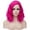 Hot Pink, variant on RightOn Red Wig for Women Short Curly Wavy Bob Wig Red Hair Wigs Synthetic Wigs With Wig Cap