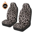 thumbnail image 3 of Uorisanigo Seat Covers for Cars Trucks SUV Front Seats, Soft Comfy Gray Leopard Print Vehicle Seat Protection Covers 2 PCS , Car Interior Accessories, Universal Fit & Breathable, 3 of 7
