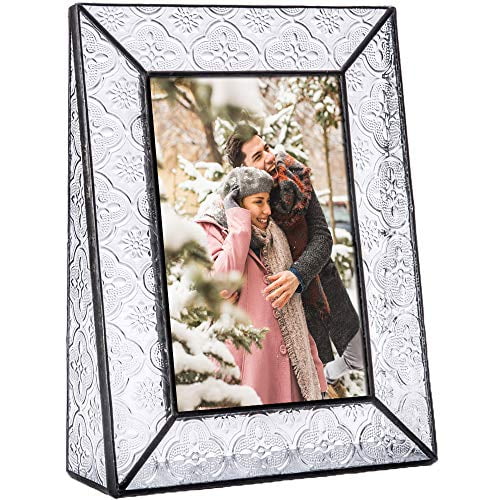 J Devlin Pic 126 Series Clear Vintage Stained Glass Picture Frame Assorted Sizes (4x6 Vertical)