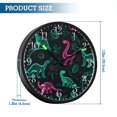thumbnail image 3 of Voice Activated Clock with Glow Light 12 Inch Large Silent Wall Clock Battery Operated for Home Decor Cute Green Dinosaurs, 3 of 8