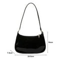 thumbnail image 6 of Retro Glossy Shoulder Bag Ladies Faux Leather Underarm Bag Casual Hobo Purse Waterproof Handbag for Daily Life Travel Parties, 6 of 8